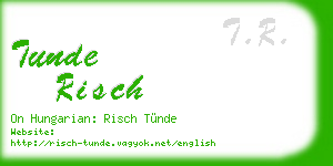 tunde risch business card